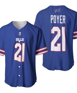 Buffalo Bills Jordan Poyer #21 Nfl Legend Player American Football Game Royal 3d Designed Allover Gift For Bills Fans Baseball Jersey - Robokeg