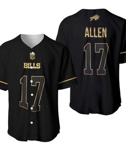 Buffalo Bills Josh Allen #17 Great Player Nfl Black Golden Brandedition Vapor Limited Jersey Style Gift For Bills Fans Baseball Jersey - Robokeg