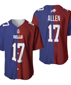 Buffalo Bills Josh Allen #17 Great Player Nfl Vapor Limited Royal Red Two Tone Jersey Style Gift For Bills Fans Baseball Jersey - Robokeg
