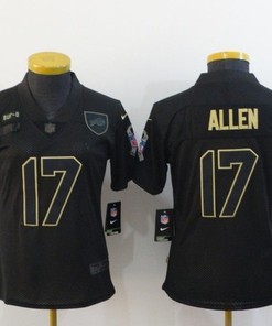 Buffalo Bills Josh Allen #17 Nfl 2020 Black Womens Jersey - Robokeg