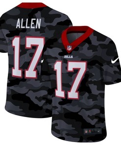 Buffalo Bills Josh Allen #17 Nfl 2020 Camo Black Jersey - Robokeg