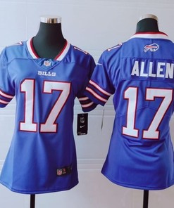 Buffalo Bills Josh Allen #17 Nfl 2020 Indigo Womens Jersey - Robokeg