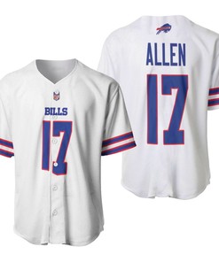 Buffalo Bills Josh Allen #17 Nfl Great Player American Football Team Game White 3d Designed Allover Gift For Bills Fans Baseball Jersey - Robokeg
