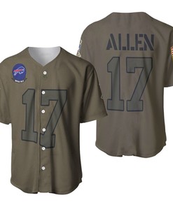 Buffalo Bills Josh Allen #17 Nfl Great Player Camo 2019 Salute To Service Custom 3d Designed Allover Custom Gift For Bills Fans Baseball Jersey - Robokeg