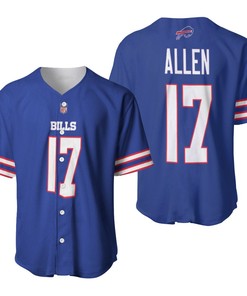 Buffalo Bills Josh Allen #17 Nfl Legend Player American Football Game Royal 3d Designed Allover Gift For Bills Fans Baseball Jersey - Robokeg