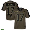 Buffalo Bills Josh Allen 17 Nfl Olive 2021 Salute To Service Game Men Jersey For Bills Fans - Robokeg