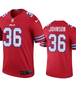 Buffalo Bills Kevin Johnson Red Color Rush Legend Jersey - Robokeg