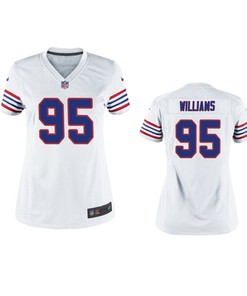 Buffalo Bills Kyle Williams White Throwback Game Jersey - Women - Robokeg