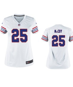 Buffalo Bills Lesean Mccoy White Throwback Game Jersey - Women - Robokeg