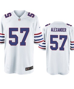 Buffalo Bills Lorenzo Alexander White Throwback Game Jersey - Men - Robokeg