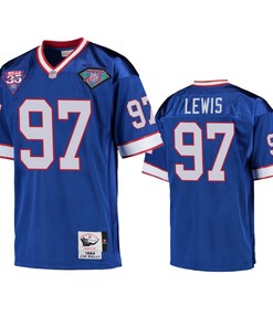 Buffalo Bills Marquavius Lewis Royal Vintage Replica Jersey - Men - Robokeg