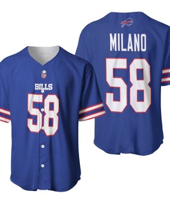 Buffalo Bills Matt Milano #58 Nfl Legend Player American Football Game Royal 3d Designed Allover Gift For Bills Fans Baseball Jersey - Robokeg