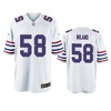 Buffalo Bills Matt Milano White Throwback Game Jersey - Men - Robokeg