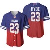 Buffalo Bills Micah Hyde #23 Great Player Nfl American Football Team Royal Color Crash 3d Designed Allover Gift For Bills Fans Baseball Jersey - Robokeg