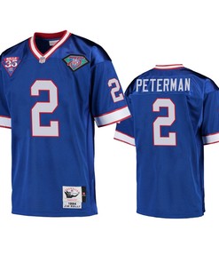 Buffalo Bills Nathan Peterman Royal Vintage Replica Jersey - Men - Robokeg