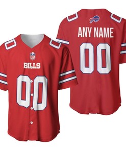 Buffalo Bills Nfl American Football Red Color Rush Jersey Style Custom Gift For Bills Fans Baseball Jersey - Robokeg