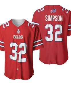 Buffalo Bills O. J. Simpson #32 Great Player Nfl American Football Red Color Rush Jersey Style Gift For Bills Fans Baseball Jersey - Robokeg