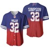 Buffalo Bills O J Simpson #32 Great Player Nfl American Football Team Royal Color Crash 3d Designed Allover Gift For Bills Fans Baseball Jersey - Robokeg