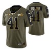 Buffalo Bills Reggie Gilliam 41 2021 Nfl Golden Brandedition Olive Jersey Gift For Bills Fans - Robokeg