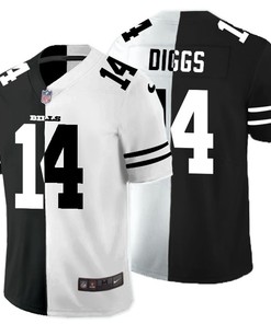 Buffalo Bills Stefon Diggs #14 Nfl 2020 New Arrival Black And White Jersey - Robokeg