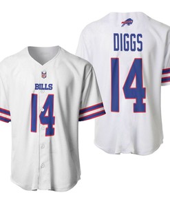 Buffalo Bills Stefon Diggs #14 Nfl Great Player American Football Team Game White 3d Designed Allover Gift For Bills Fans Baseball Jersey - Robokeg