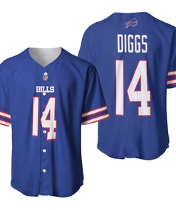 Buffalo Bills Stefon Diggs #14 Nfl Legend Player American Football Game Royal 3d Designed Allover Gift For Bills Fans Baseball Jersey - Robokeg