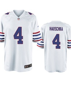 Buffalo Bills Steven Hauschka White Throwback Game Jersey - Men - Robokeg