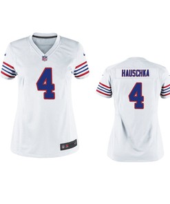 Buffalo Bills Steven Hauschka White Throwback Game Jersey - Women - Robokeg