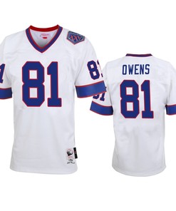 Buffalo Bills Terrell Owens White Vintage Replica Retired Player Jersey - Men - Robokeg