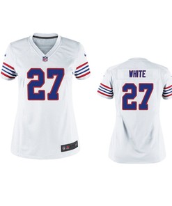 Buffalo Bills Tredavious White White Throwback Game Jersey - Women - Robokeg
