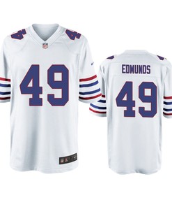 Buffalo Bills Tremaine Edmunds White Throwback Game Jersey - Men - Robokeg