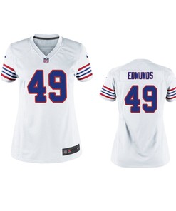 Buffalo Bills Tremaine Edmunds White Throwback Game Jersey - Women - Robokeg