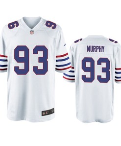 Buffalo Bills Trent Murphy White Throwback Game Jersey - Men - Robokeg