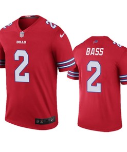 Buffalo Bills Tyler Bass Red Color Rush Legend Jersey - Robokeg