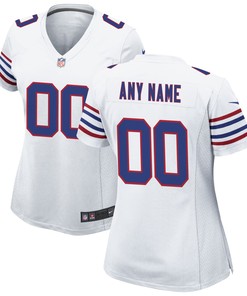 Buffalo Bills Womens Alternate Custom Game Jersey - White Custom Jerseys Nfl - Robokeg