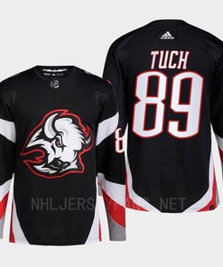 Buffalo Sabres 2022-23 Goathead Third Alex Tuch 89 Black Primegreen Jersey Men's - Robokeg
