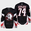 Buffalo Sabres 2022-23 Goathead Third Rasmus Asplund 74 Black Primegreen Jersey Men's - Robokeg