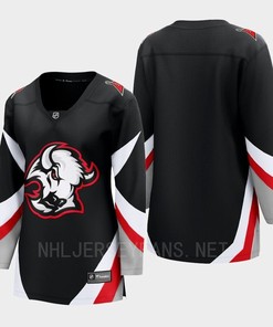 Buffalo Sabres 2022-23 Goathead Third Women Premier Breakaway Jersey Black - Robokeg
