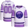 Buffalo Sabres Adidas Hockey Fights Cancer Primegreen Authentic Custom Jersey - White/purple Custom Jerseys Nhl - Robokeg