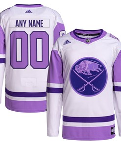 Buffalo Sabres Adidas Hockey Fights Cancer Primegreen Authentic Custom Jersey - White/purple Custom Jerseys Nhl - Robokeg