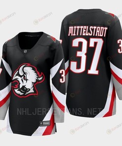 Buffalo Sabres Casey Mittelstadt 37 Black Goathead Third Premier 2022-23 Jersey Women - Robokeg