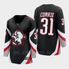 Buffalo Sabres Eric Comrie 31 Black Goathead Third Premier 2022-23 Jersey Women - Robokeg