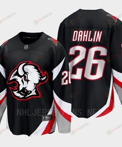 Buffalo Sabres Rasmus Dahlin 26 2022-23 Goathead Third Black Jersey Premier - Robokeg