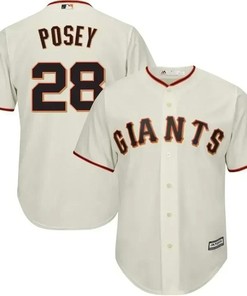 Buster Posey 28 San Francisco Giants Big And Tall Cool Base Player Jersey - Cream - Robokeg