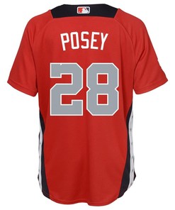 Buster Posey National League Majestic Youth 2018 Mlb All-star Game Home Run Derby Player Jersey - Red - Robokeg