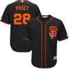 Buster Posey San Francisco Giants Big And Tall Alternate Cool Base Player Jersey - Black - Robokeg