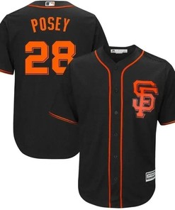 Buster Posey San Francisco Giants Big And Tall Alternate Cool Base Player Jersey - Black - Robokeg