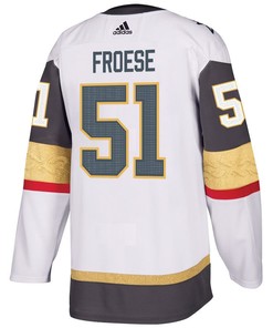 Byron Froese 51 Vegas Golden Knights Stanley Cup 2023 Final Patch Away Breakaway Men Jersey - White - Robokeg