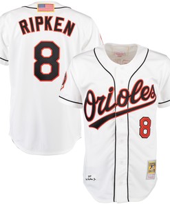 Cal Ripken Baltimore Orioles Mitchell & Ness Home Authentic Jersey - White Mlb - Robokeg