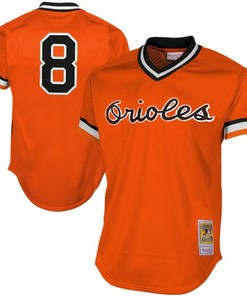 Cal Ripken Jr Baltimore Orioles Mitchell And Ness 1988 Authentic Cooperstown Collection Mesh Batting Practice Jersey Orange Mlb - Robokeg